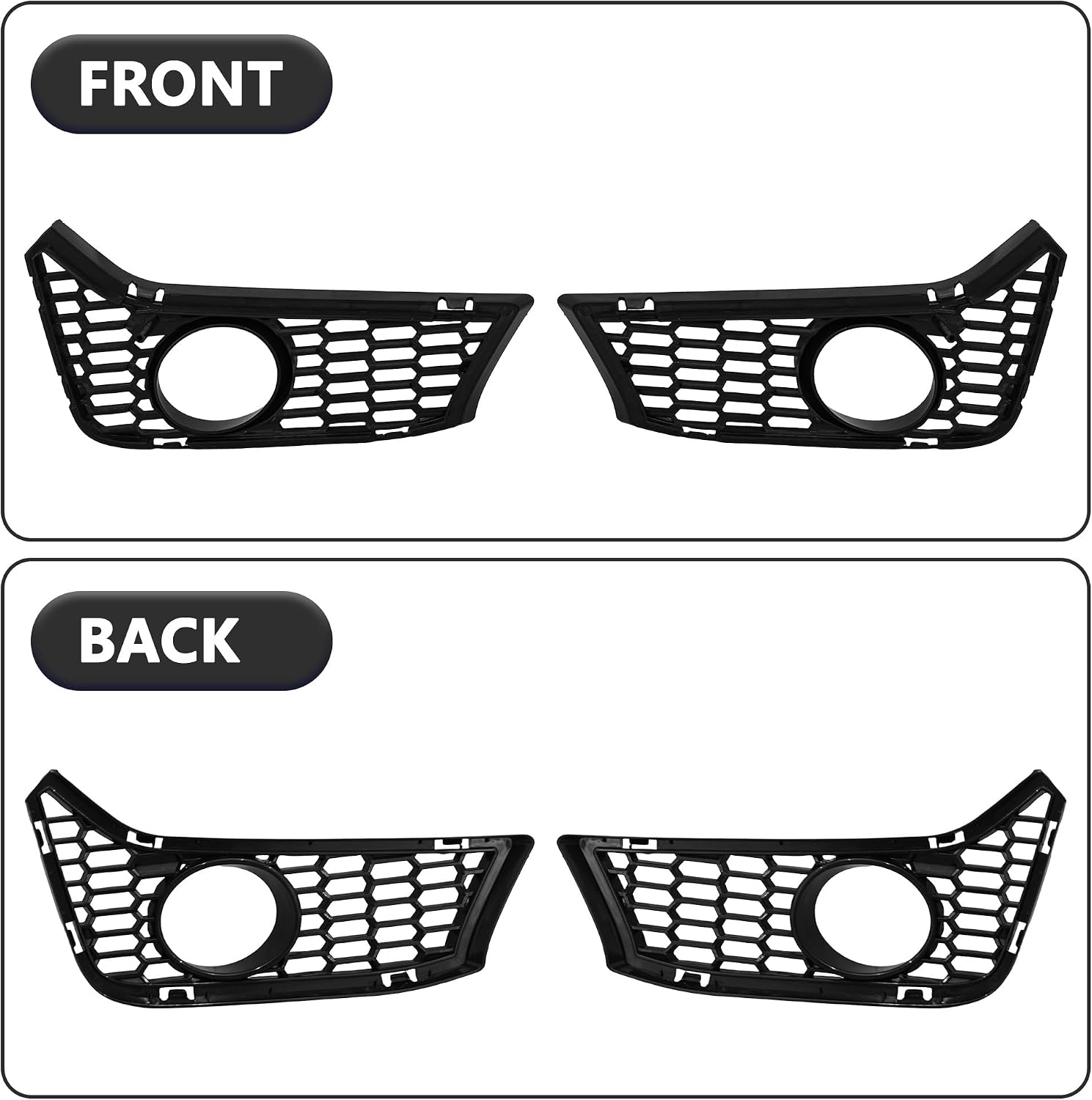 M3 Style Front Bumper Kit Compatible with 2012-2018 BMW 3 Series F30/F35 Sedan - Primed Fog Light Type with PDC Holes
