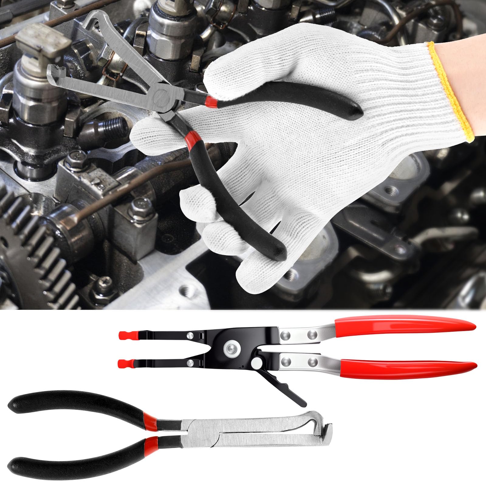 8 Inch Electrical Disconnect Pliers with Welding Pliers Carbon Steel Electrical Connector Disconnect Pliers Automotive Electrical Connector Pliers for Cars
