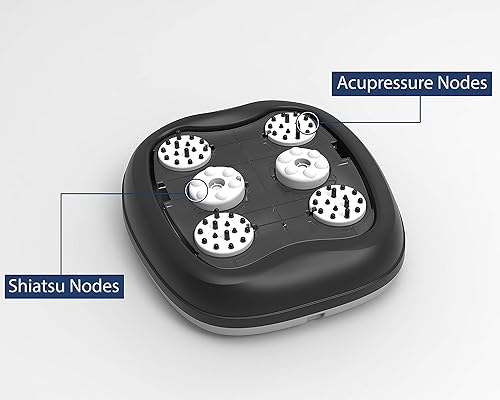 Miniatura 2 de Zyllion Shiatsu - Masajeador de pies con calor, máquina de masaje de tejido profundo con compresión de aire para pies, fascitis plantar y hasta