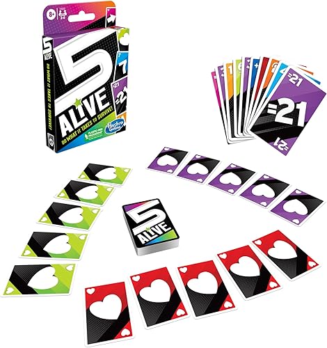 Miniatura 16 de Hasbro Gaming Juego de cartas de 5 vivos, juego de ritmo rápido para niños y familias, fácil de aprender, de 2 a 6 jugadores, divertidas actividades