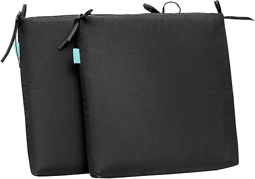 QILLOWAY Cojines de asiento para interiores y exteriores, almohadillas cuadradas de espuma para sillas de comedor, para todo tipo de clima, 17 x 17