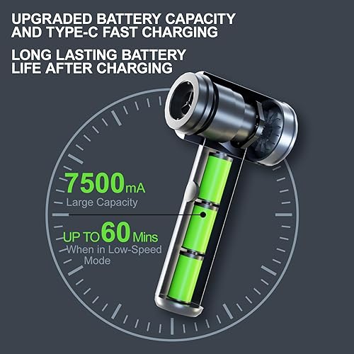 Miniatura 2 de aokway Aspirador de coche de alta potencia 14000PA sin escobillas, de mano, inalámbrico, portátil, para automóvil, succión fuerte, Typer C, limpieza