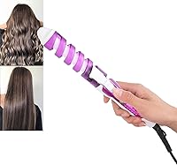 Vista 7 de Varita rizadora eléctrica para cabello - Varita espiral profesional para cabello ondulado - EE. UU
