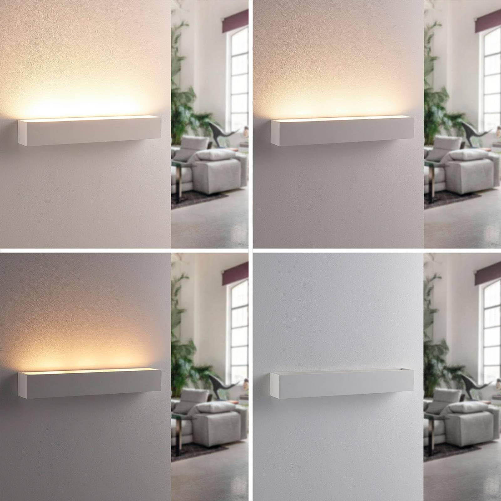 Lindby wandlamp 'Jayden' (modern) in Alu uit gips/klei o.a. voor hal - wandlamp, muurlamp, wandverlichting Lindby wandlamp 'Jayden' (modern) in Alu uit gips/klei o.a. voor hal - wandlamp, muurlamp, wandverlichting