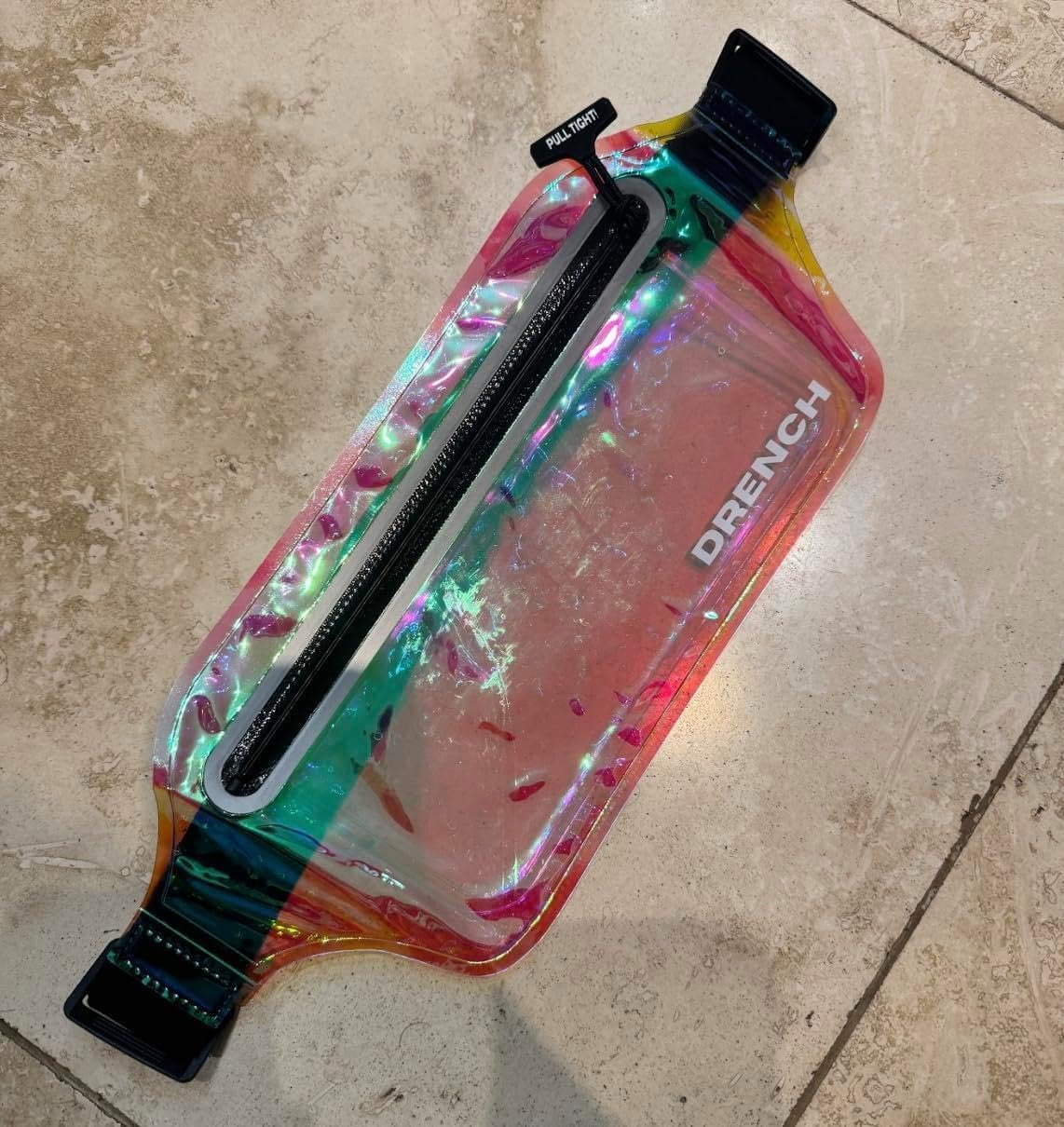 Drench Clear Waterproof Phone Pouch Fanny Pack – Transparent Touch Screen Dry Bag Waist Pack for Swimming, Snorkeling, Kayaking – Underwater Cell Phone Holder, Beach Travel Waterproof Bag