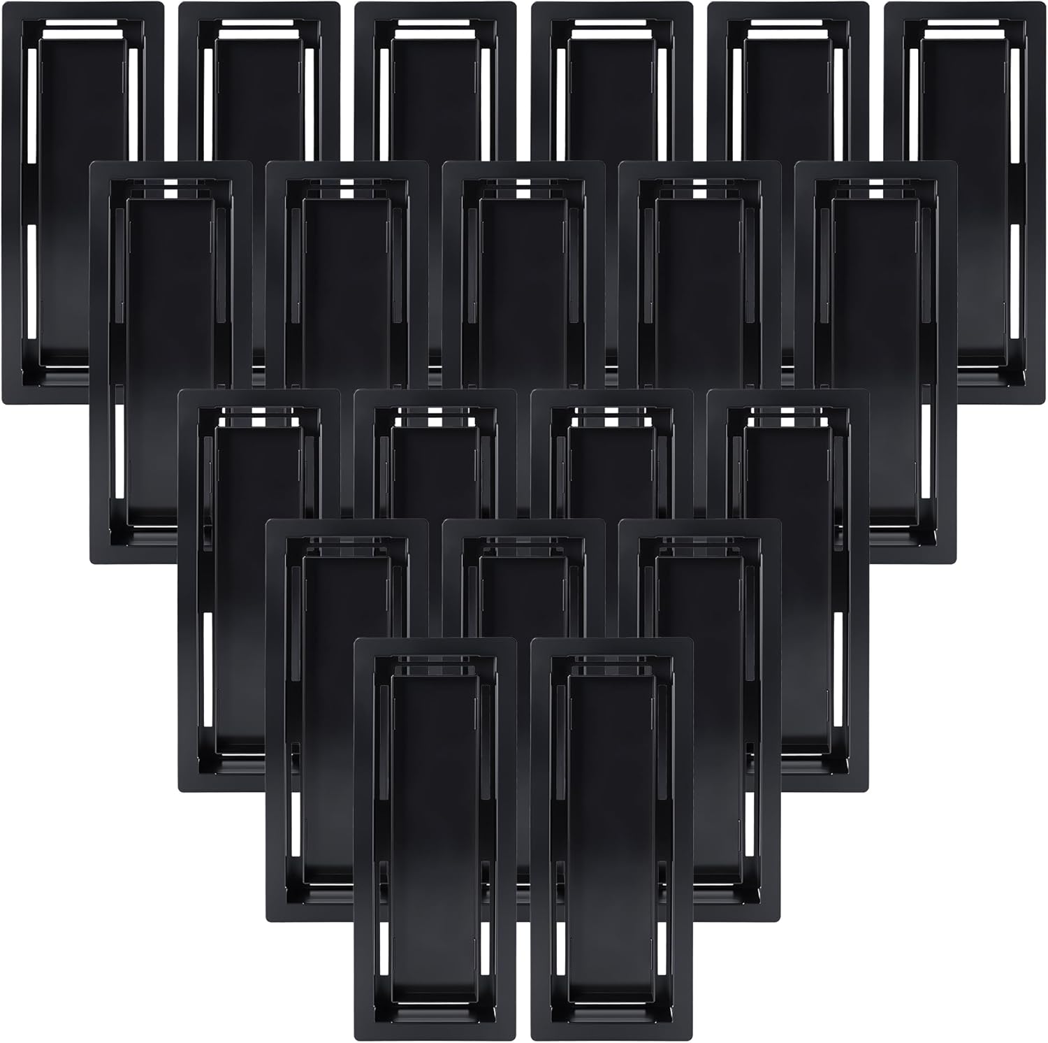 20PCS Floor Registers Black, Flush Floor Vents 4x12 Heavy Duty Steel Floor Registers Walkable Floor Register Vent Unadjustable Vent Covers for Home Floor Office Safety-Focused Families