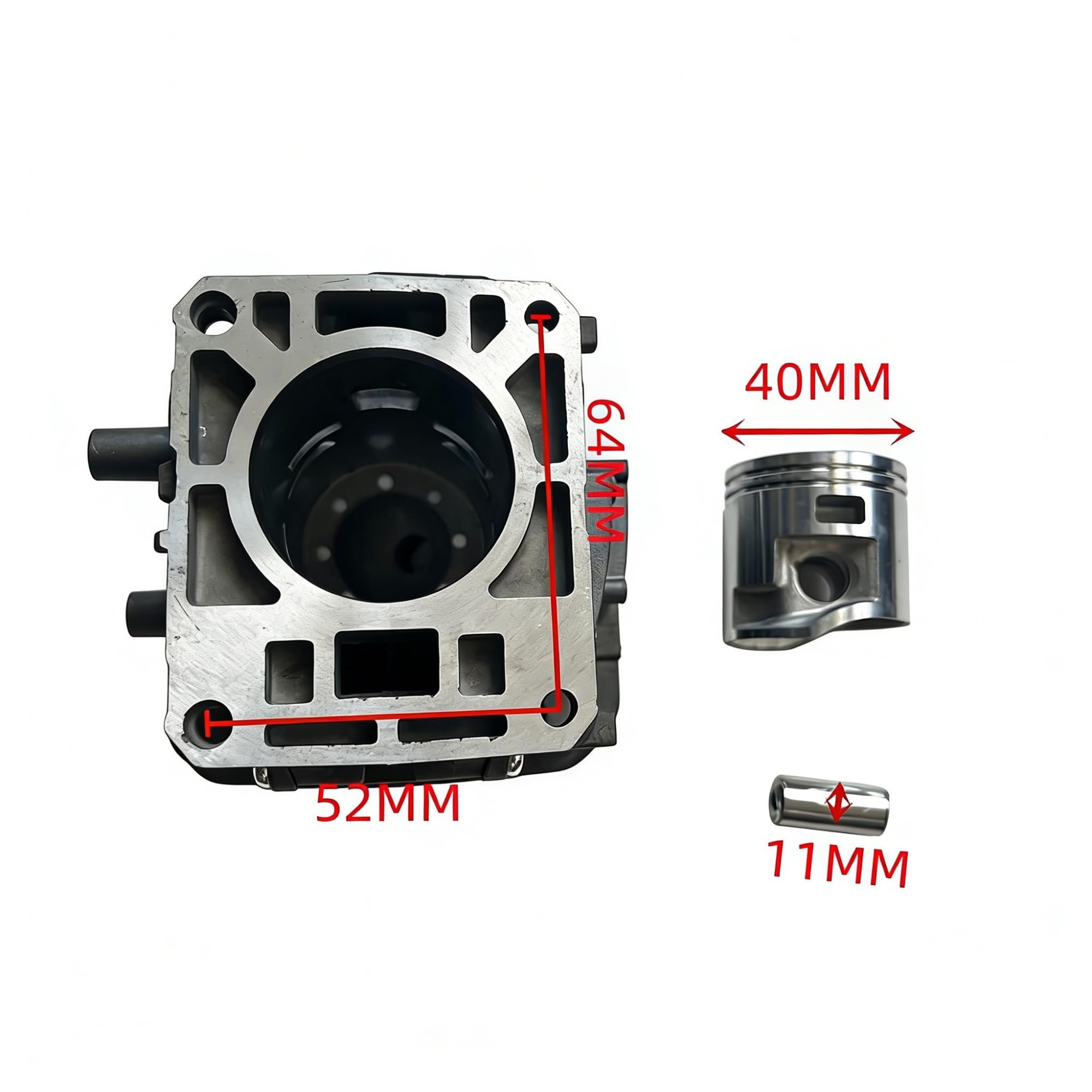 Kit de aro de pistón de Cilindro de 40mm Apto for Piezas de desbrozadora de cortacésped FS361 FS361R FS361C