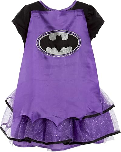 Miniatura 5 de WARNER BROS Disfraz de Supergirl de la Liga de la Justicia, disfraz de Batgirl, leggings, capa y diadema, 4 piezas, para recién nacido a niño grande