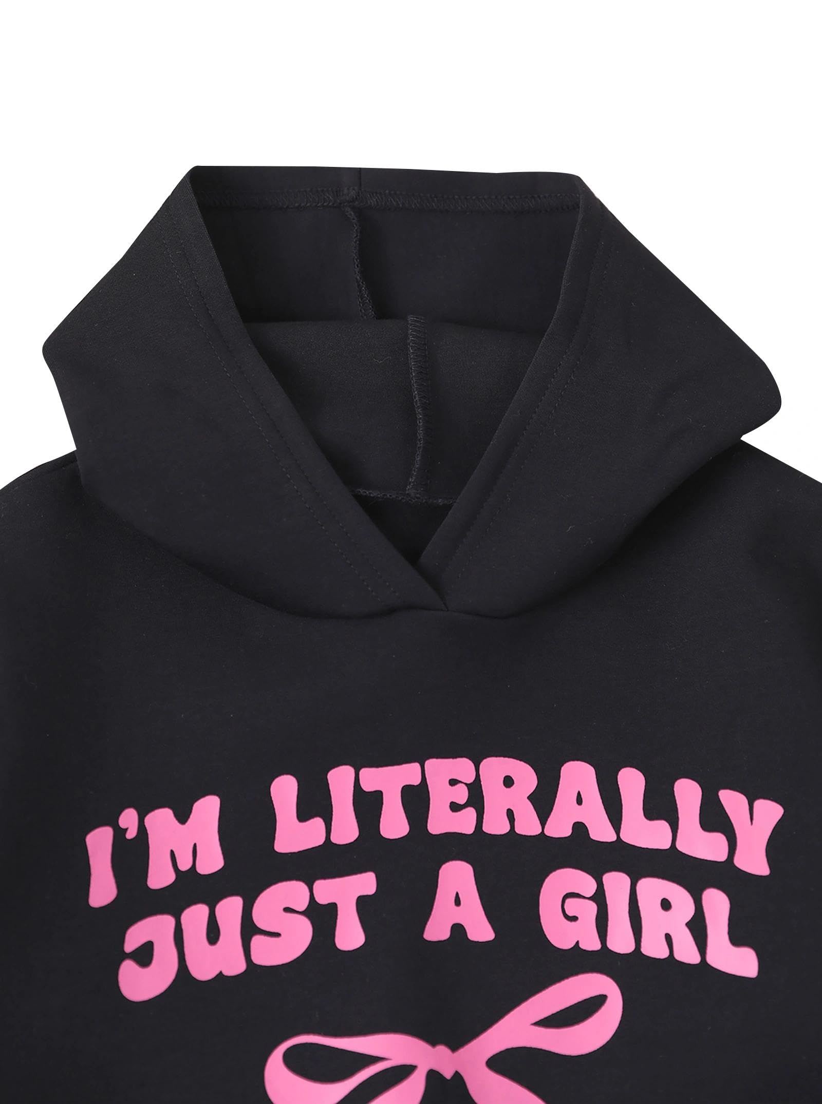 Langärmeliges Kapuzen-Sweatshirt für Mädchen, dicke Grafik, niedlicher Pullover