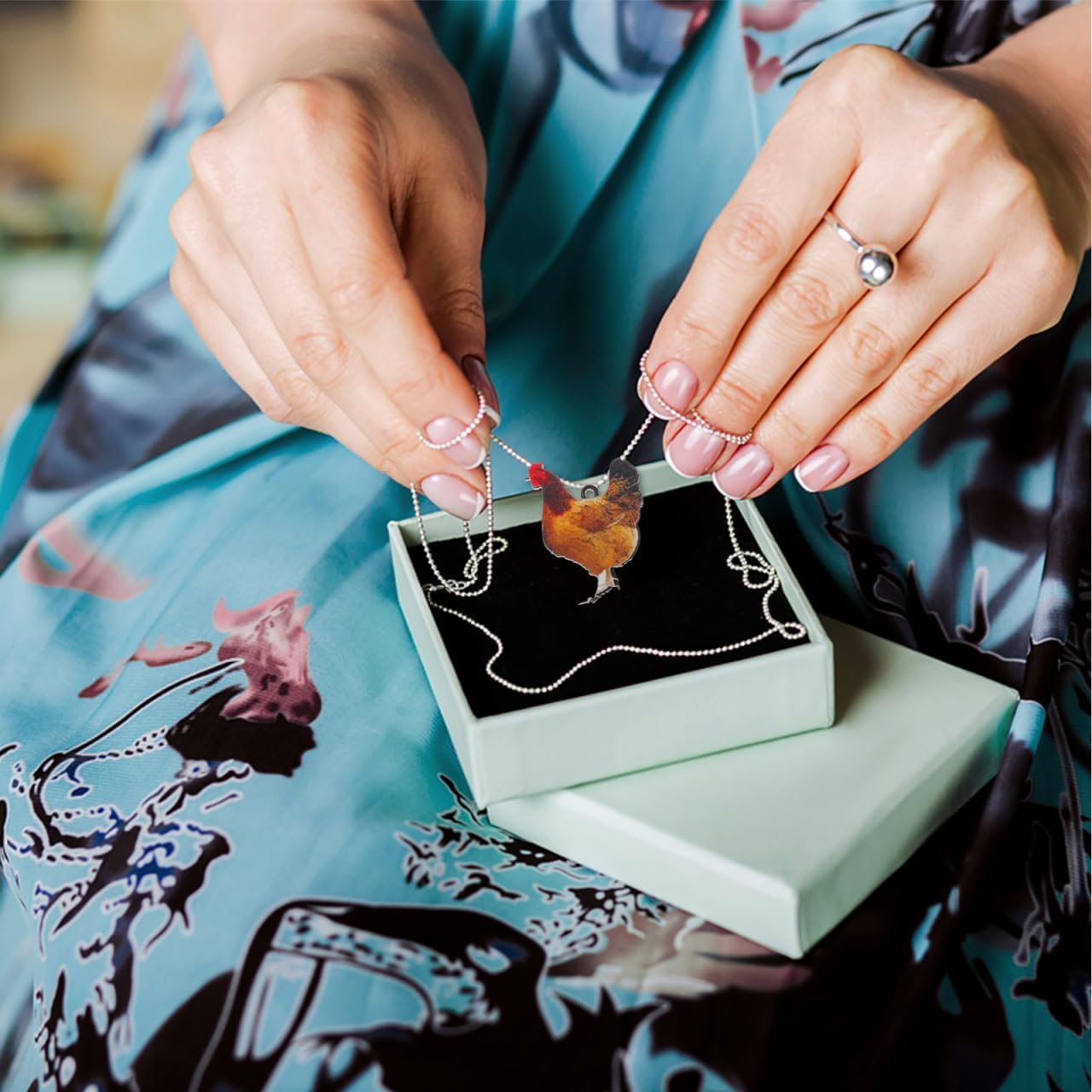 20Pcs Chicken Beads Mini Chicken Hen Charm Pendant for DIY Jewelry Making Earring Necklace Keychains - Image 3