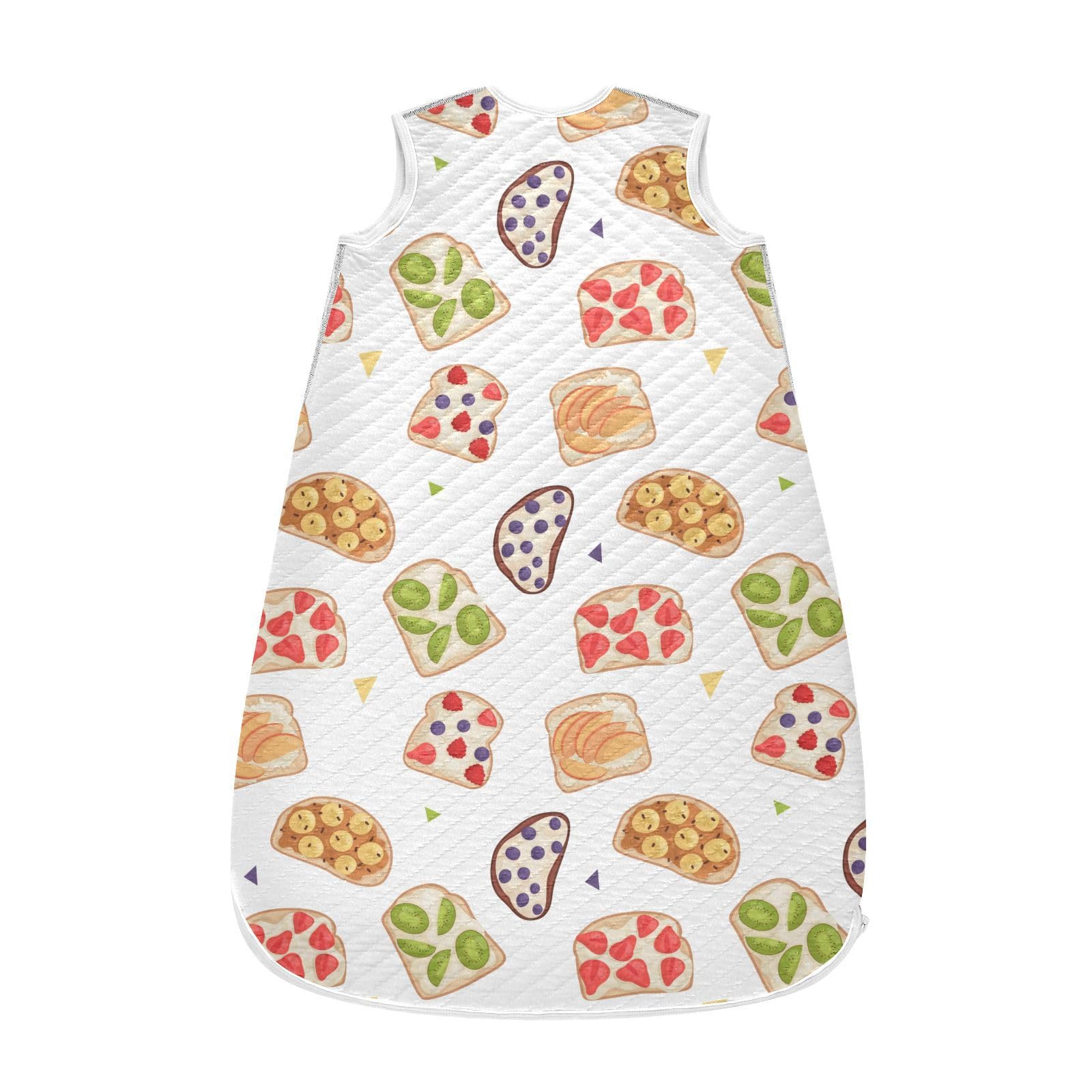 vvfelixl Sweet Toasts Baby Sleeping Bag Sleep Sack,Baby Wearable Blanket Sleep Suit for 0-6 Months
