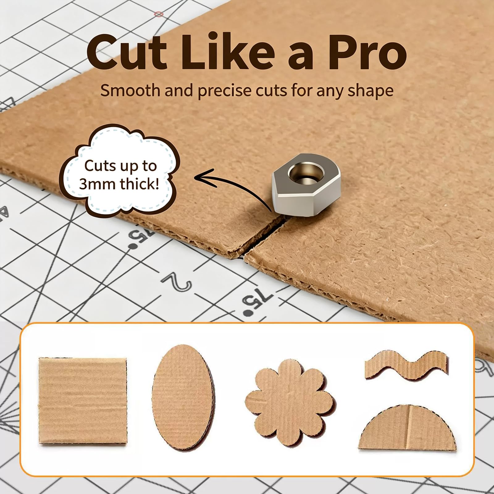 Taglierina per Cartone, Sega Elettrica Fai-da-Te, Senza Lame, per Cartone Spesso 3 Mm, Cartone Ondulato, Carta Kraft A4, Modelli 3D E Progetti Scolastici