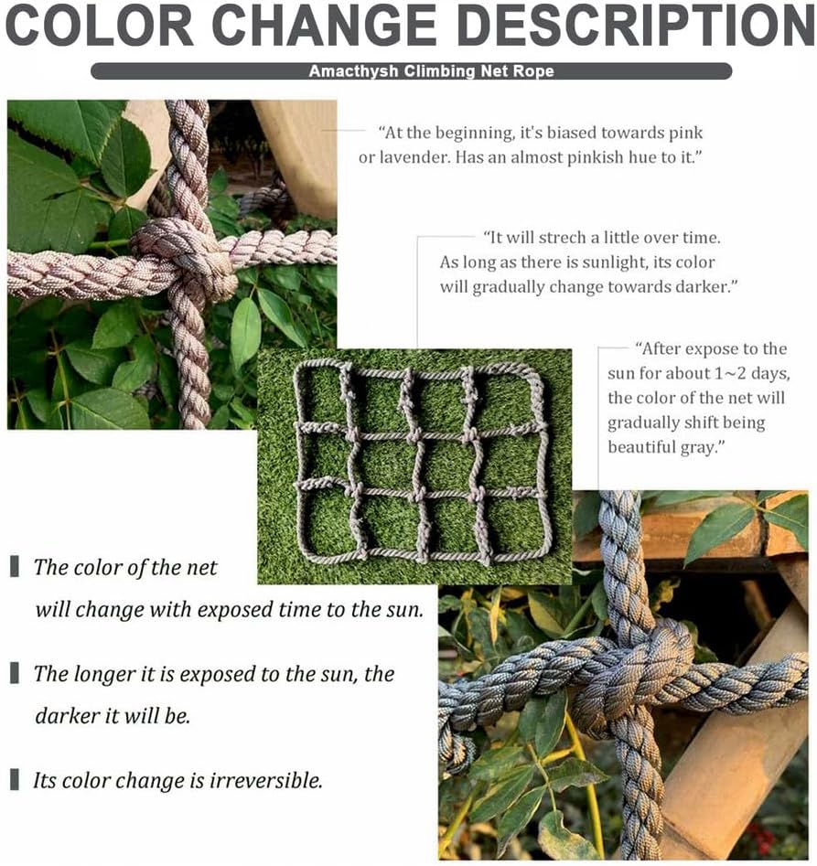 Outdoor Climbing Net for Kids & Adults, 1x7m Safety Rope Net, Backyard Climbing Cargo Net, Durable Play Equipment for Fun & Fitness