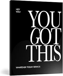 FISWAFY You Got This Inspirational Quote Framed Canvas Wall Art, Positive Affirmation Motivational Posters Prints Wall Decor for Bedroom Living Room Home Office, 11x14 Inch