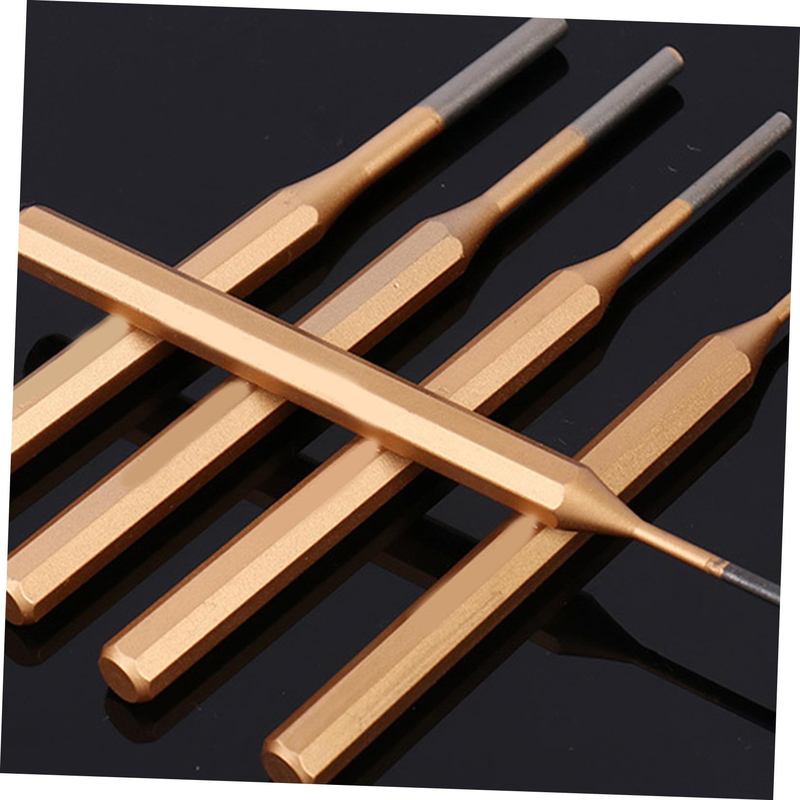 Cabilock 3 Ensembles Ensemble De Poinçon D'épingle Punch Coup De Poing Poinçon De Positionnement Outil De Poinçon Kit De Poinçon Coups De Poing Acier À Haute Teneur en Carbone 6 Pièces * 3