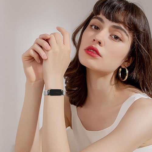 Miniatura 5 de Folavii Paquete de 5 correas elásticas de nailon compatibles con Fitbit Inspire 3 para mujeres y hombres, correa deportiva elástica ajustable suave