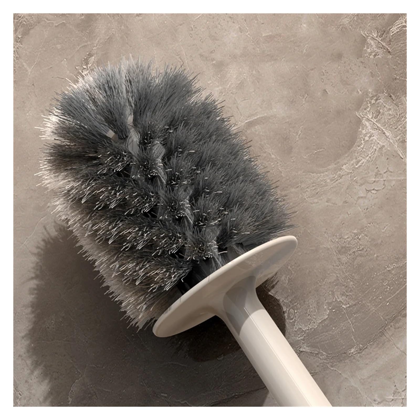 Klobürste Toilettenbürste for den Haushalt | Wandmontierte Reinigung, kein Winkel for umfassende Reinigung, geeignet for Toiletten(Creamy white)