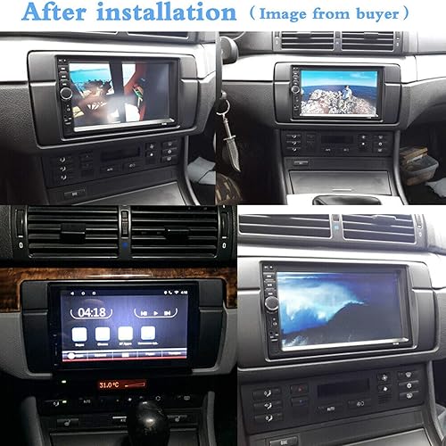 Miniatura 2 de Tablero de instalación doble DIN, ABS negro 2 DIN audio estéreo Fascia Panel de fascia para coche Serie 3 (E46) 19982005