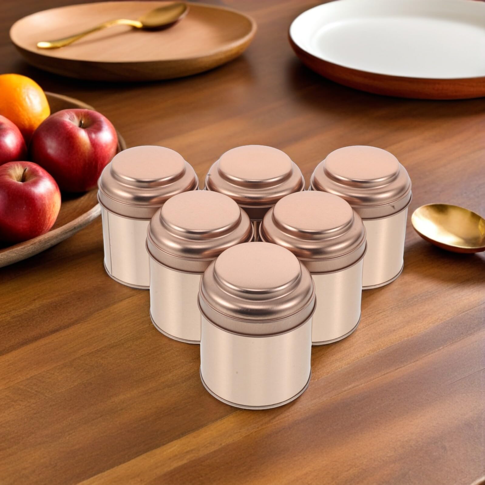 Healifty 6piezas Latas de Té Selladas Metal para Loose Tea Contenedores de Almacenamiento con Tapa Hermética Lats para Sueltas para Cocina