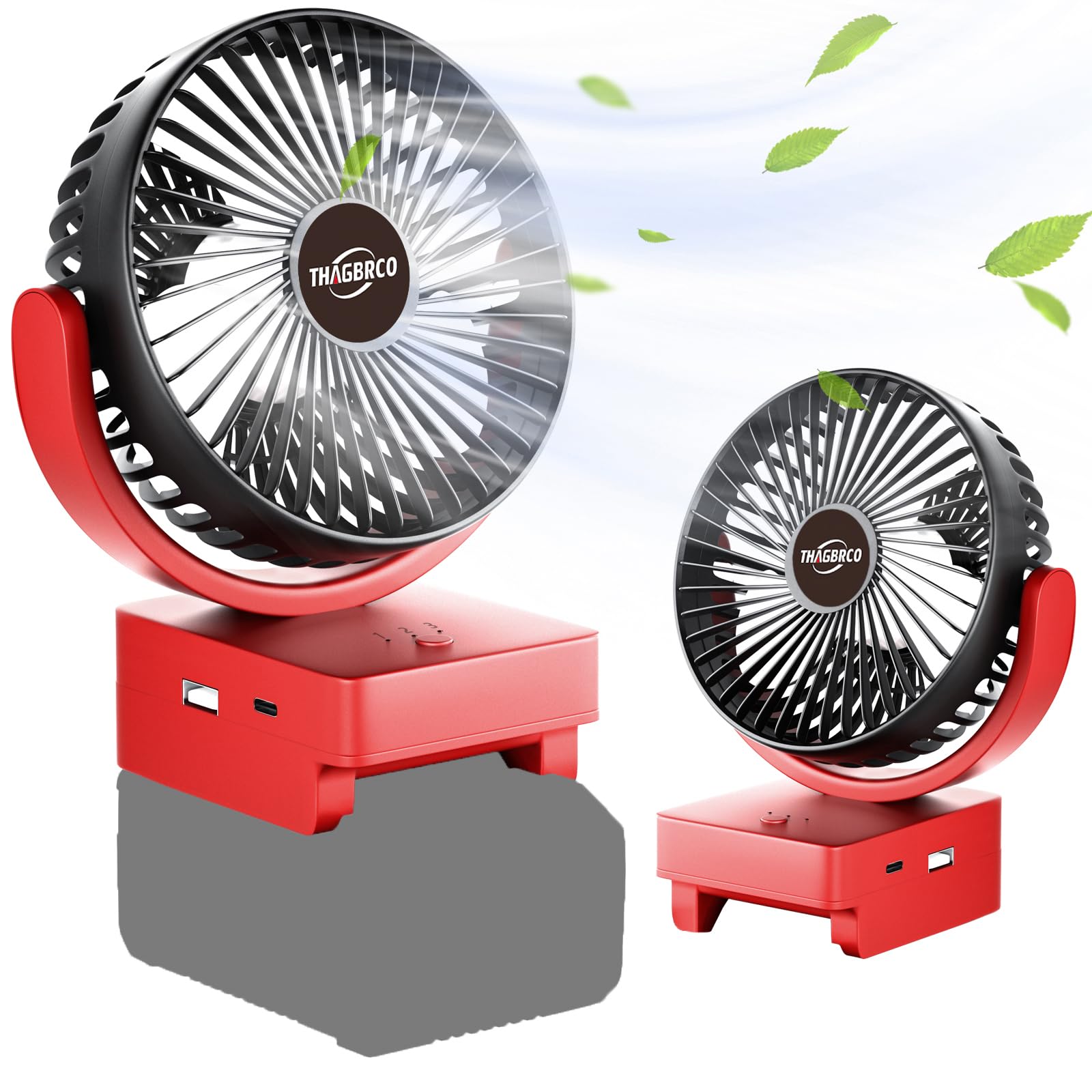 Ventilatore wireless per fan Compatibile con Einhell a batteria da 18 V, motore senza spazzole con ricarica rapida USB A+C, motore senza spazzole, per campeggio, officina e cantieri