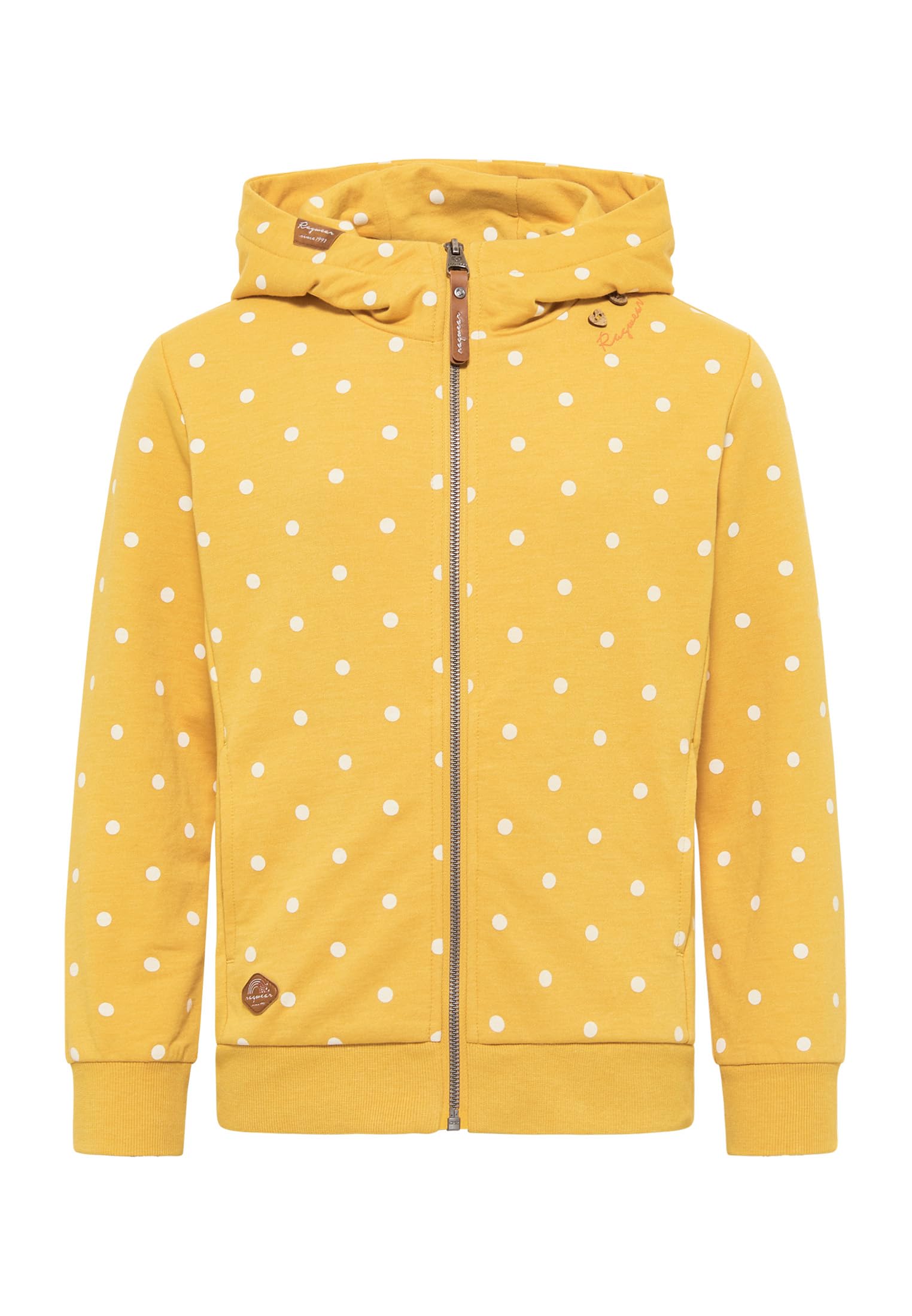 Ragwear Mädchen Sweatjacke AGNESKA DOTS mit Kapuze und Reißverschluss