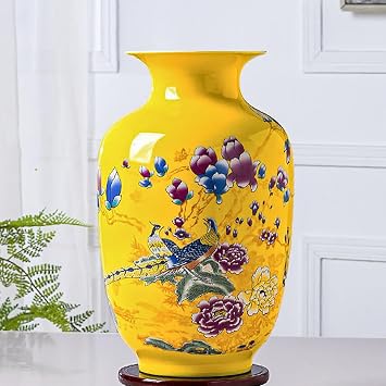MTME Porcelain Figurines, Jingdezhen Peacock Decorative Flower vase, Home Decor, Wedding Gifts, Aesthetic Sculpture Home decor Pheasant Y