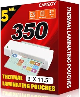 CAREGY Thermal Laminating Pouches,350 Pack Laminating Sheets, 5 Mil