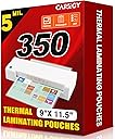 CAREGY Thermal Laminating Pouches,350 Pack Laminating Sheets, 5 Mil, 9 x 11.5 Inches Lamination Sheet Paper for Laminator, Round Corner Letter Size, Office and School Supplies