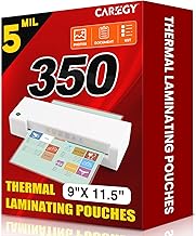 CAREGY Thermal Laminating Pouches,350 Pack Laminating Sheets, 5 Mil, 9 x 11.5 Inches Lamination Sheet Paper for Laminator, Round Corner Letter Size, Office and School Supplies