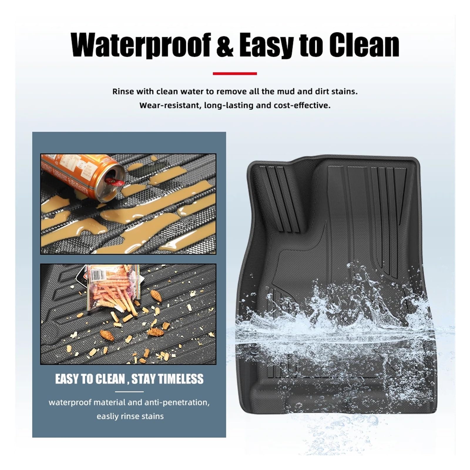 All Weather Car Floor Mat Compatible with Dongfeng NAMMI 01 2024 Custom 3D TPE Car Mats Waterproof Non-Slip — view 7