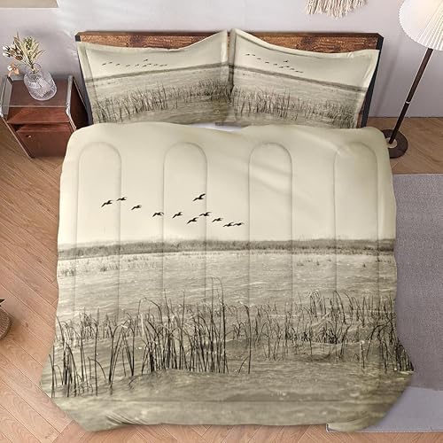 Miniatura 54 de Juego de edredón con 2 fundas de almohada, tamaño matrimonial, diseño de hongo hippy y arco iris, decoración de cama retro de los años 70, hippie,