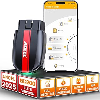 ANCEL BD200 Bluetooth OBD2 Scanner, Wireless OBDII Auto Diagnostic Scan Tools with Car Battery Test, Check Engine Light Co...
