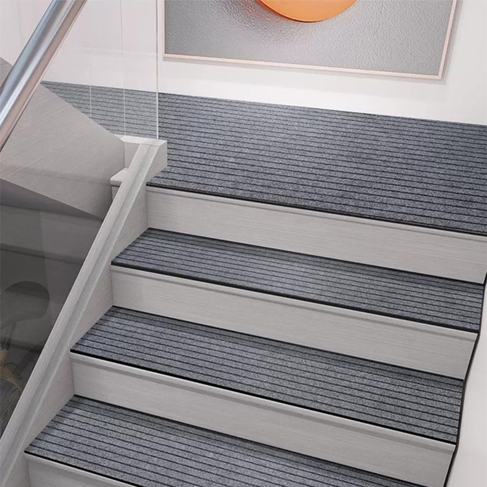 Teppich Innen Zuschneidbar Fußmatte Für Den Außenbereich rutschfest Schmutzfangmatte Küchenläufer​ Pflegeleicht Grey,130x240cm