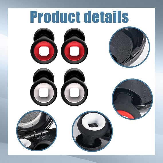 2 Pieces Artevive Moto Earplugs - 27 dB Noise Reduction, Reusable Silicone Earplugs for Motorcycle, Sleeping, Snoring & Wind Noise, Ultra Soft & Flexible