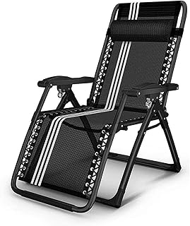 HZH Cadeiras dobráveis leves Espreguiçadeira reclináveis Espreguiçadeira, Cadeira de praia Cadeira de jardim Cadeira dobrável sem gravidade Cadeira de massagem Apoio de braço, Varanda Banho de sol