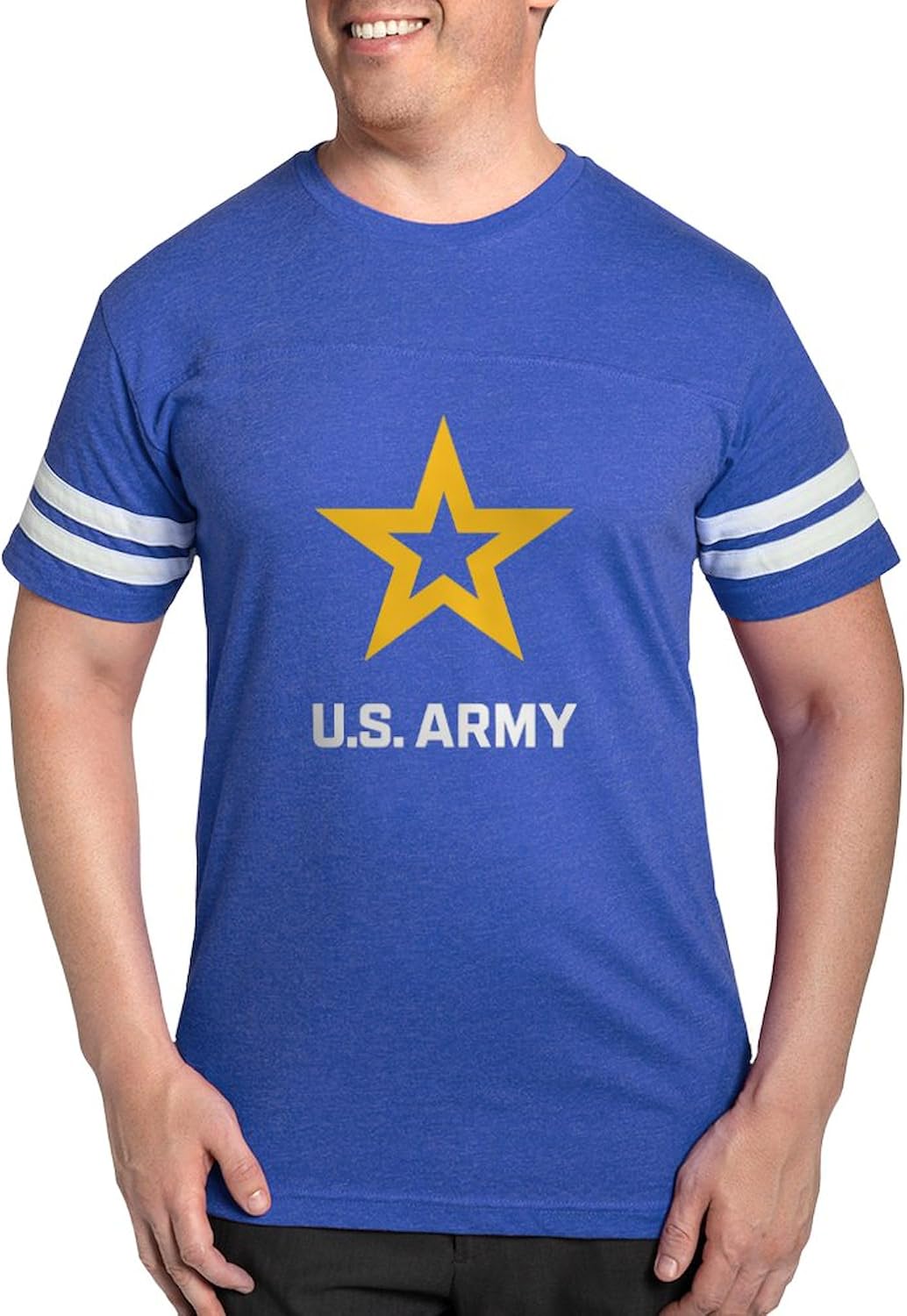 CafePress U.S. Army® White and Gold Logo T Shirt Men's Football T-Shirt
