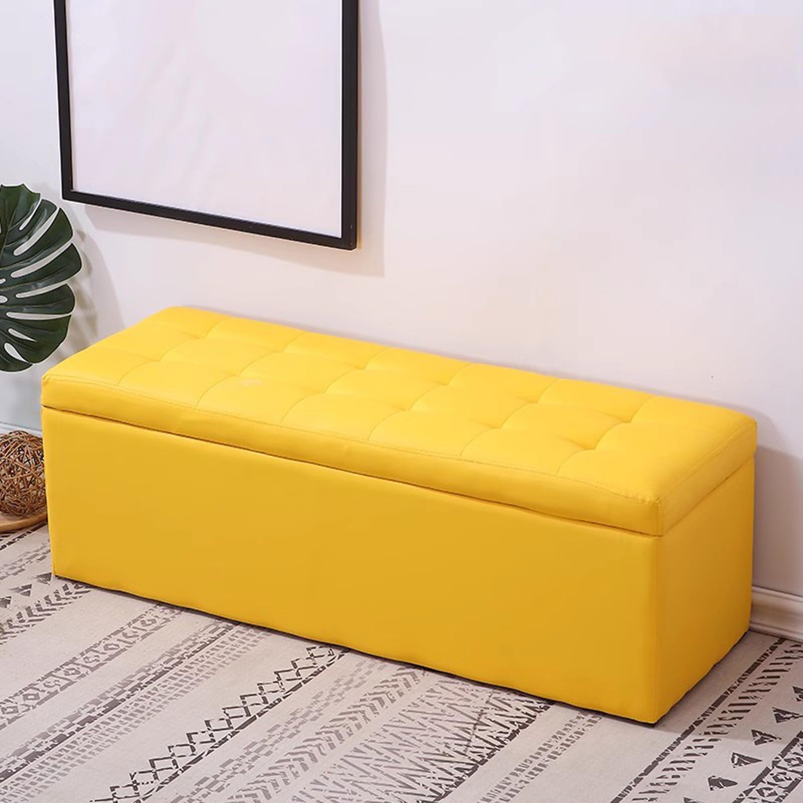 Banc de chambre avec rangement et coffre repose-pieds multifonction