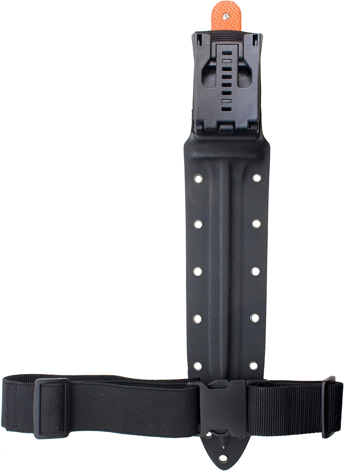 15" Pig Sticker Textured Blaze Orange G10 Beveled Blade Hunting Knife with Kydex Sheath