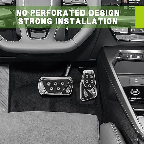 Miniatura 4 de 2 almohadillas para pedal de automóvil, kits de placa de descanso de pedales, almohadillas antideslizantes para pedal de automóvil, acelerador