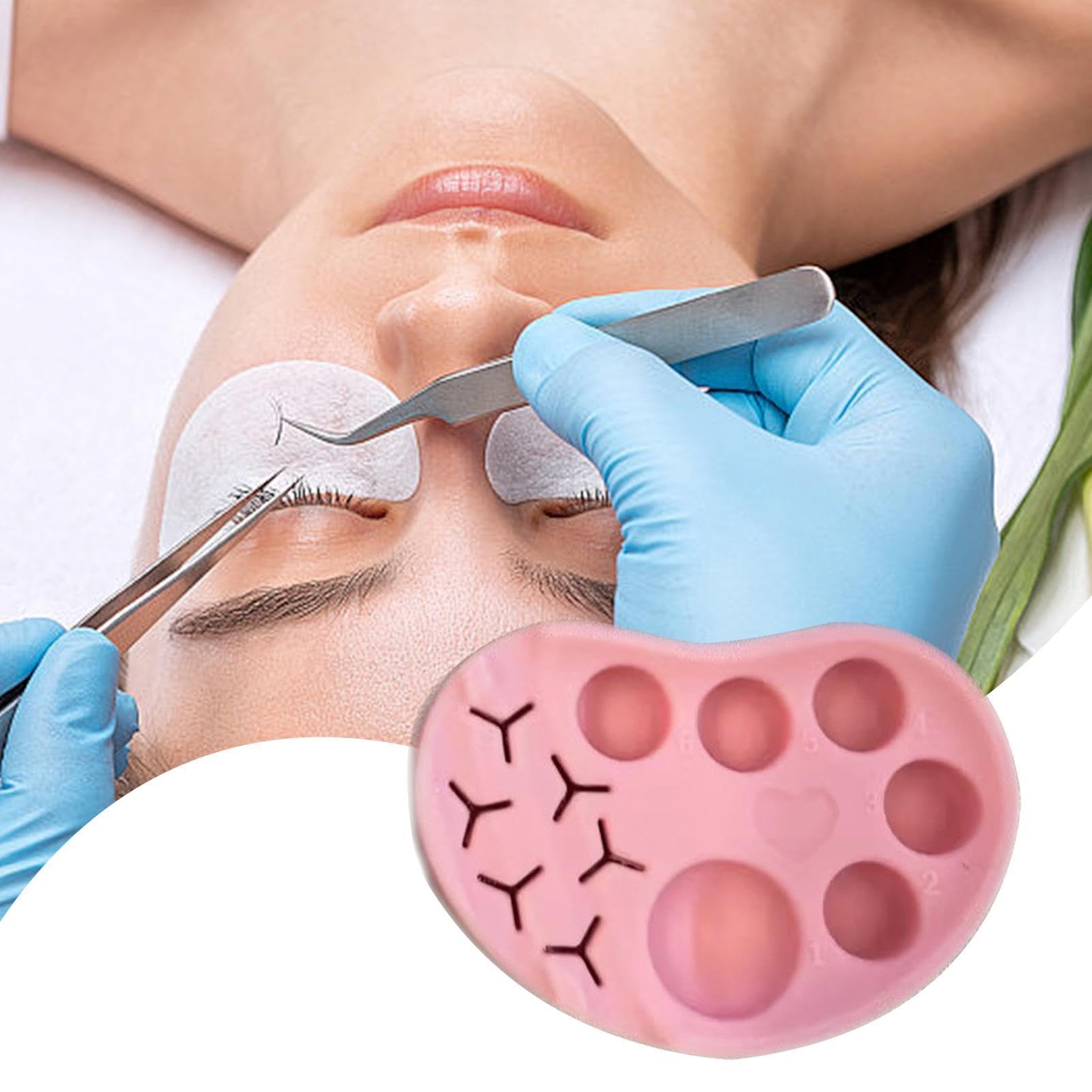 Vassoio di miscelazione – cosmetico compatto e portatile, flessibile e lavabile, accessorio multiuso per sollevare le ciglia e organizer per prodotti di bellezza | Tavolozza da viaggio per