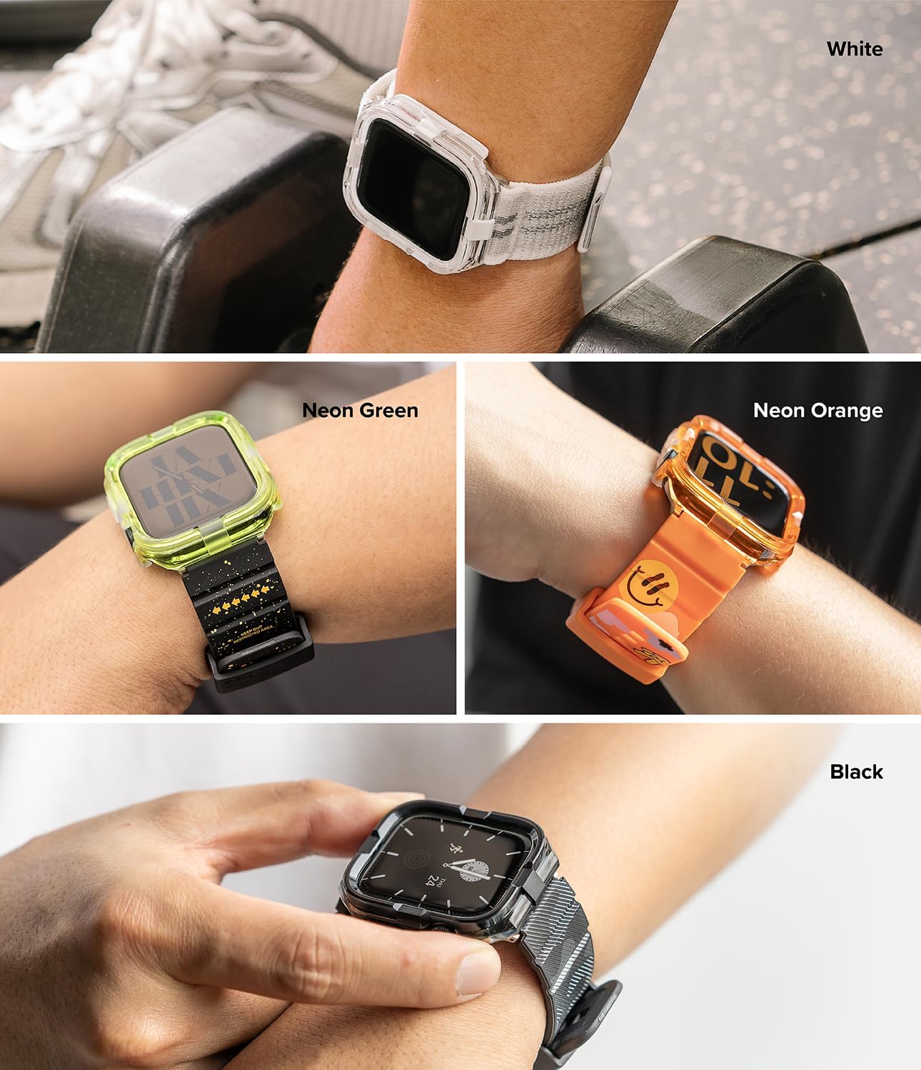 Ringke Fusion Bumper for Apple Watch Series 11 and Series 10 Case (46 mm) [Stylish Double-Layer] Easy to Install Lightweight Cover for Women, Men - Neon Orange - Image 8