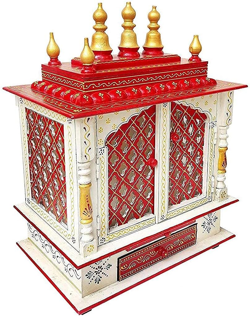 Wooden Temple/Home Temple/Pooja Mandir/Pooja Mandap/Temple for Home by Kamdhenu Art And Craft (K5SI)