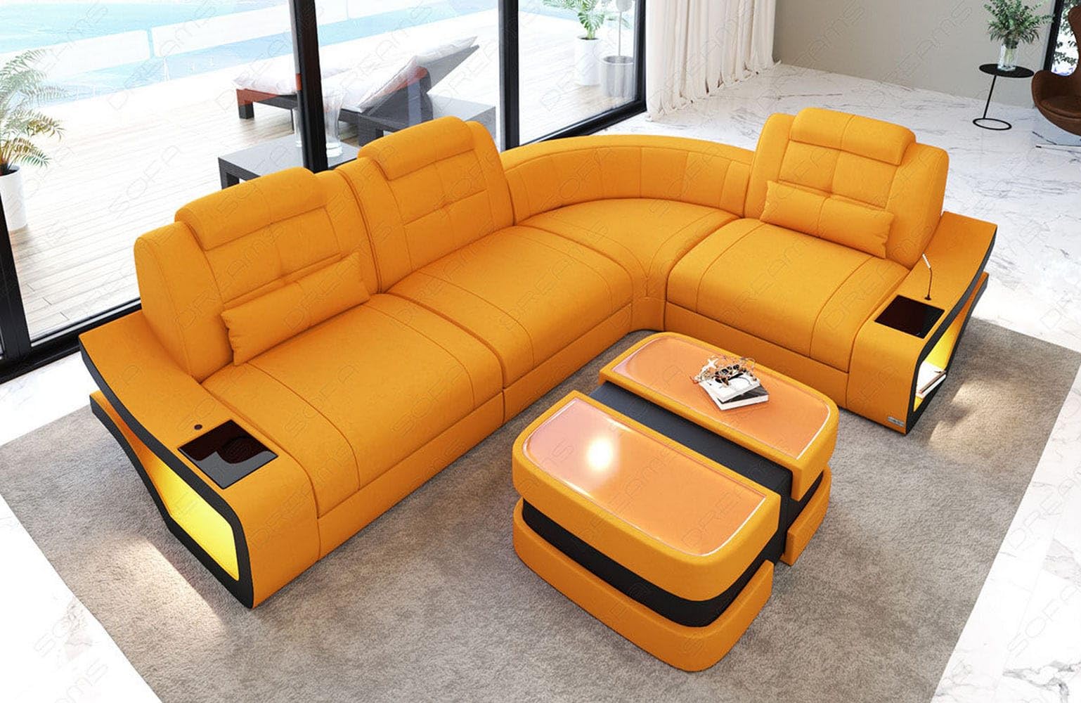 Sofa Dreams Stoff Ecksofa Elena L-Form