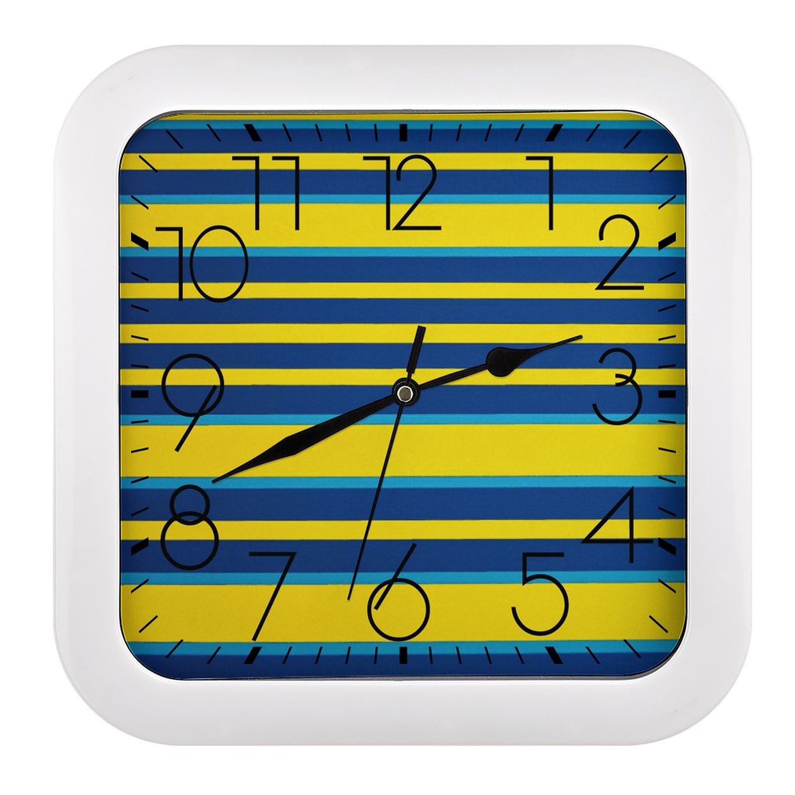 Horloge murale pour bureau et cuisine moderne aux couleurs dynamiques