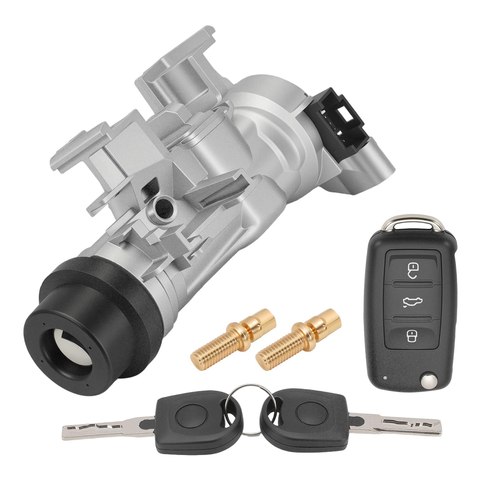 1K0905851B Neiman Interruptor encendido para Golf 5 6 A3 TT Seat Alte Leon | con 2 llaves+1 mando a distancia + 2 pernos Attuatore Serratura Cerradura Encendido1K0905865