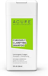 ACURE Curiously Clarifying Shampoo - Lemongrass & Argan | 100% Vegan | Performance Driven Hair Care | Gently Cleanses, Removes Buildup, Boost Shine & Replenishes Moisture | 12 Fl Oz - coolthings.us