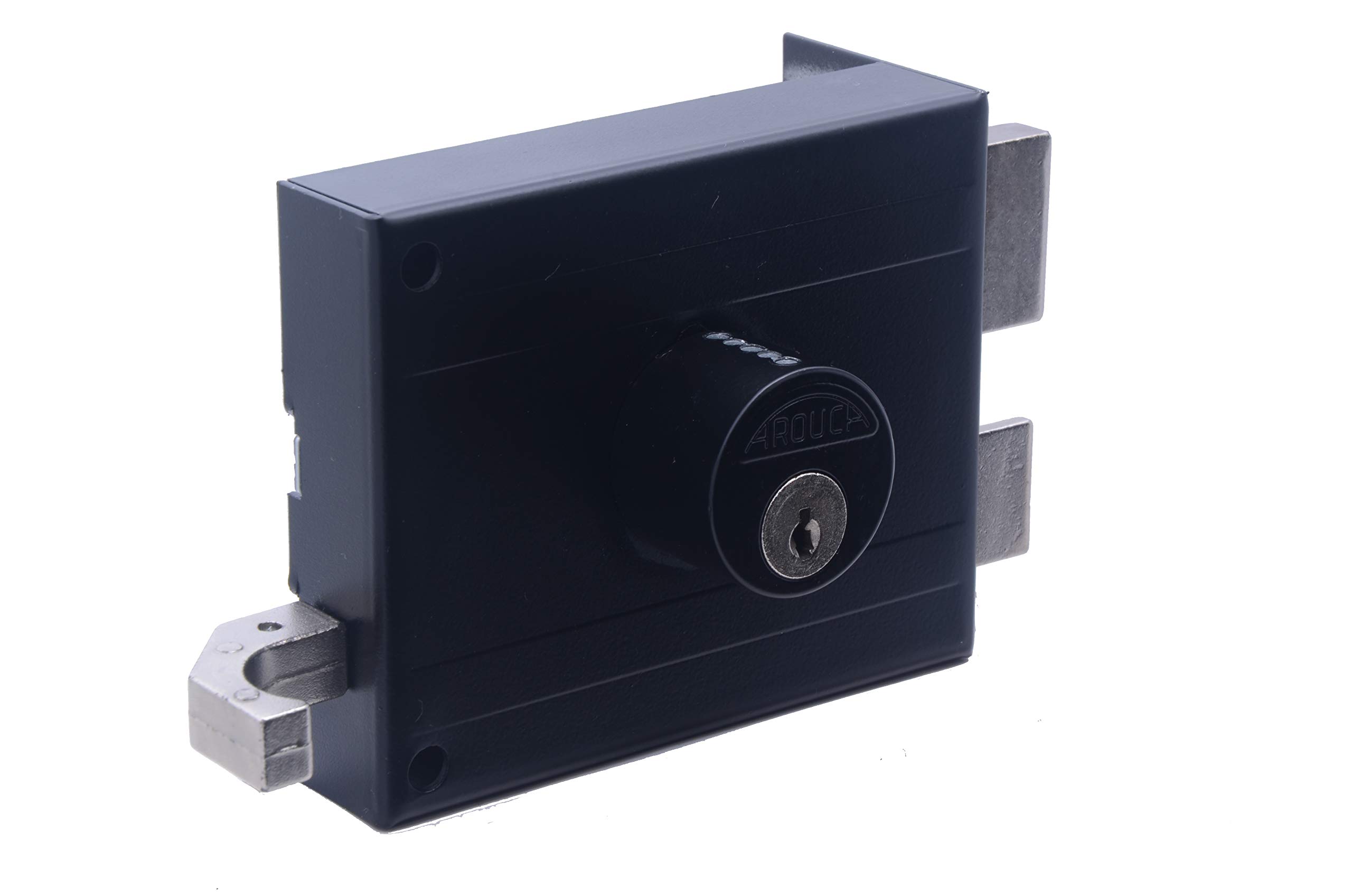 Fechadura de Sobrepor para Portão Preta, Arouca Fechaduras, 7072-Z