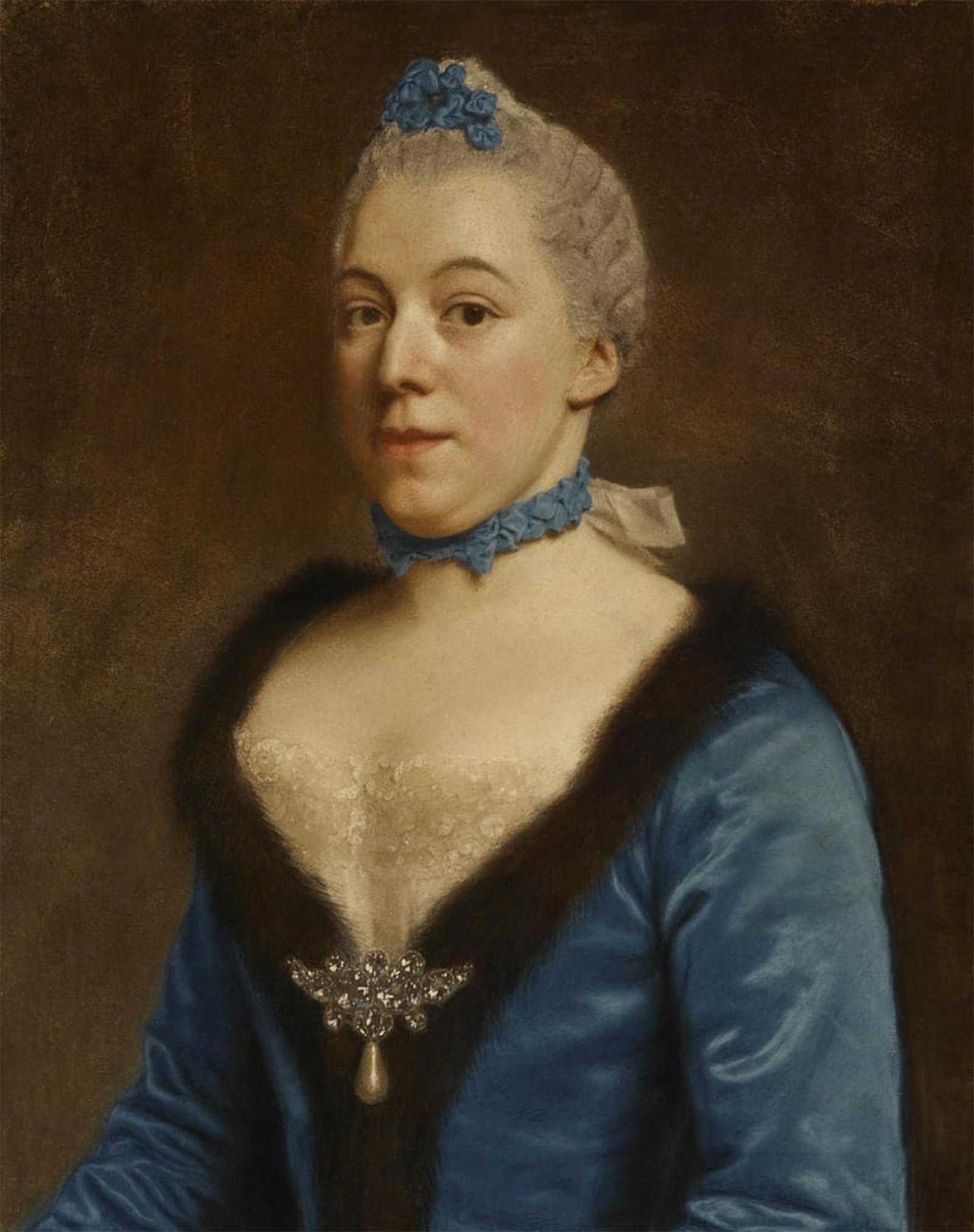 SERENDIPITP Vintage Picture Print on Canvas Wall Art Poster Nederlands Clara Magdalena Dedel by Jean Étienne Liotard Artwork Print Poster for Wall Decor 60x90cm