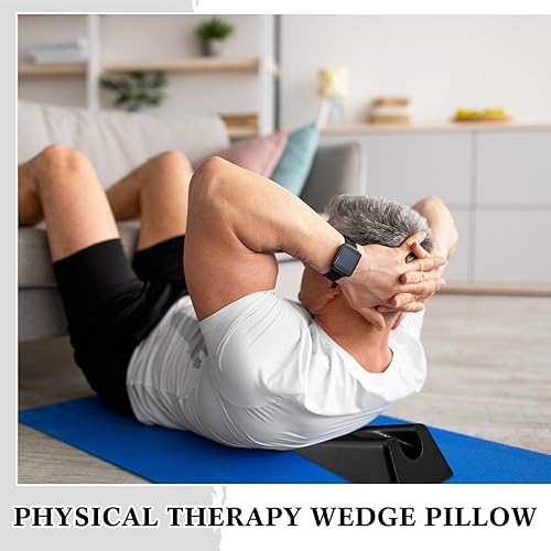 Miniatura 3 de Suzile Cuña de movilización de 7.9 x 4.1 x 2 pulgadas, terapia triangular, antideslizante, almohada de cuña de silicona, soporte resistente para