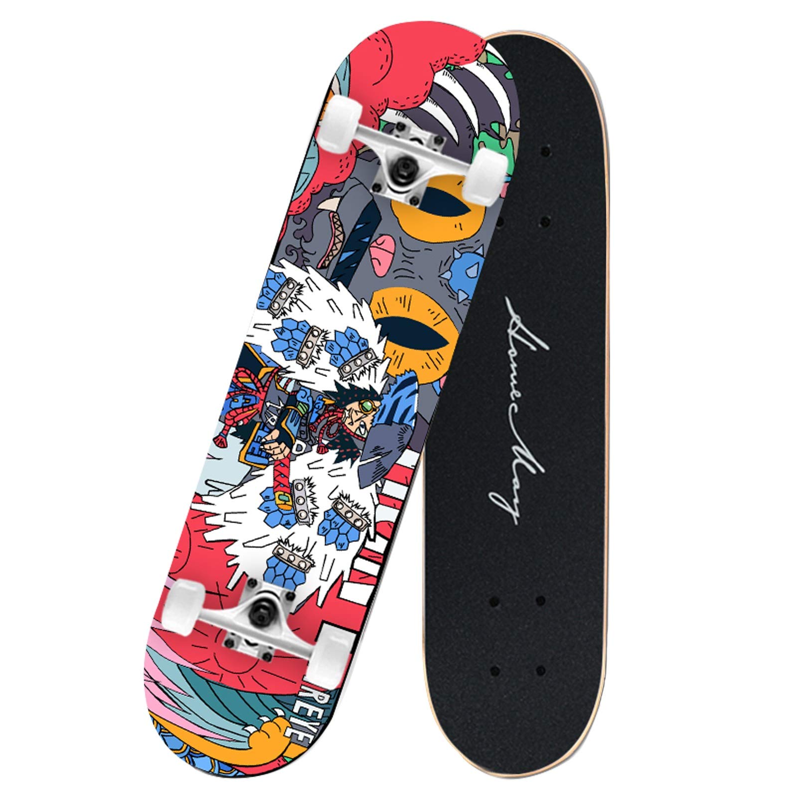 Amazon | スケボー スケートボード コンプリート 四輪スクーター 高  